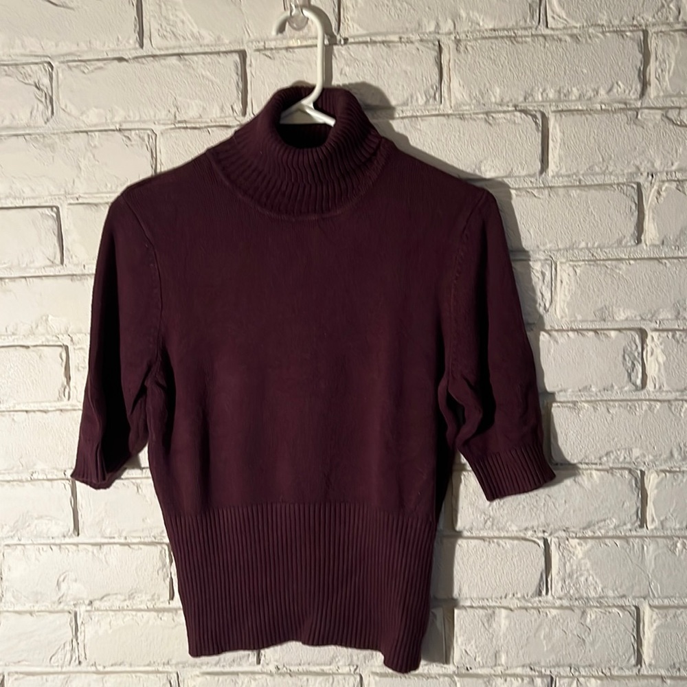 Liz & Co. short sleeve turtleneck sweater